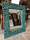 MR73 Caved Mirror Frame in Turquoise Color