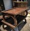 Wooden Coffee Table with Iron and Brass