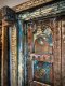 Rustic Blue Teak Door with Brass