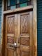 Colonial Solid Door with Colorful Glass