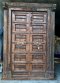 Vintage Door with Carving and Iron Decor