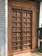 Antique Wooden Door with Brass and Carving