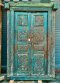 L40 Carved British Indian Door in Blue Color