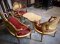 CS13 French Style Sofa Set in Red Wine and Golden Color