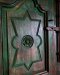 Colonial Carved Wood Door in Green Color