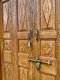 Wide English Wooden Door with Vintage Glass