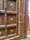 Teakwood Door with Brass Flowers