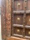 Teakwood Door with Brass Flowers