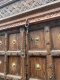 Teakwood Door with Brass Flowers