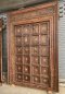 Teakwood Door with Brass Flowers