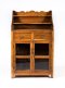 Teak Cabinet with Glass Doors and Racks