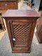 Perforated Cabinet with Drawer Brass Nails Decor