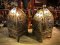 BRI8 Elegant Brass Lamps Set of 2 with Candle Cups