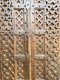 Antique Door with Perforated Wood Decor
