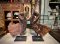 DCI19 Antique Pair of Horses One Wood Carving