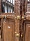 Wooden Door with Brass and Iron Bars
