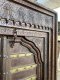 M41 Wonderful Indian Carved Door with Brass Decor