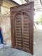 M41 Wonderful Indian Carved Door with Brass Decor