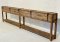 Antique Wooden Box Console Table