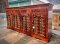 Wooden Buffet Sideboard with Brass Decor