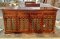 Wooden Buffet Sideboard with Brass Decor