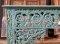 CL64 Carved Console Table in Blue Color