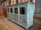 4SB40 Blue Washed Sideboard with Glass Doors
