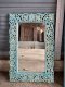 Blue Washed Mirror from India