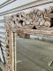 White Washed Mirror with Carving