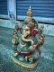 Brass Ganesh Decorated with Colored Stones