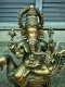 Heavy Brass God Ganesha Sitting on Peacock