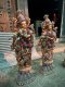 BRI58 Unique Brass Radha and Krishna Statues (Set of 2)