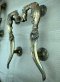 Brass Pair of Door Handles in Knife Shape