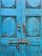 Blue Antique Wood Front Door