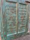 Antique Blue Wood Door with Pattern Glass