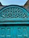 Antique Blue House Door with Round Top