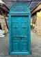 Antique Blue House Door with Round Top