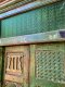 Vintage Green Solid Door Colonial Carving