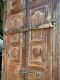 Solid Carved Wood Door with Small Windows