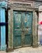 Vintage Turquoise Carved Door