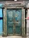 Vintage Turquoise Carved Door