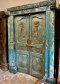 Antique Blue Wooden Entry Door