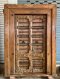 Vintage Indian Solid Wood Door with Brass Lock