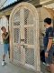 White Wooden Gate Arch Doors