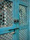 Vintage Blue Wooden Carved Door