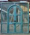 Vintage Blue Wooden Carved Door