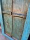 Distressed Blue Wooden Door British Carving