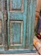 Distressed Blue Wooden Door British Carving