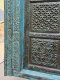 Traditional Indian Carved Door Rustic Blue