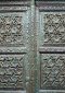 Traditional Indian Carved Door Rustic Blue